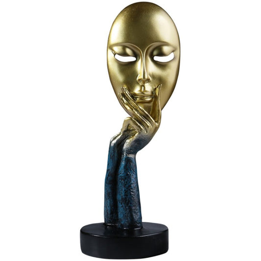Abstract Thinker Lady Mask Figurine